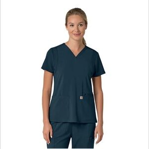 Carhartt Women's Flex Panel V-Neck Scrub Top-size M